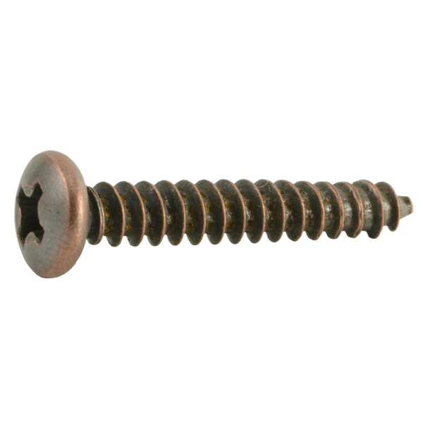 Midwest Fastener Sheet Metal Screw, #8 x 3/4 in, Bronze Plated Steel Pan Head Phillips Drive, 35 PK 35947 - main